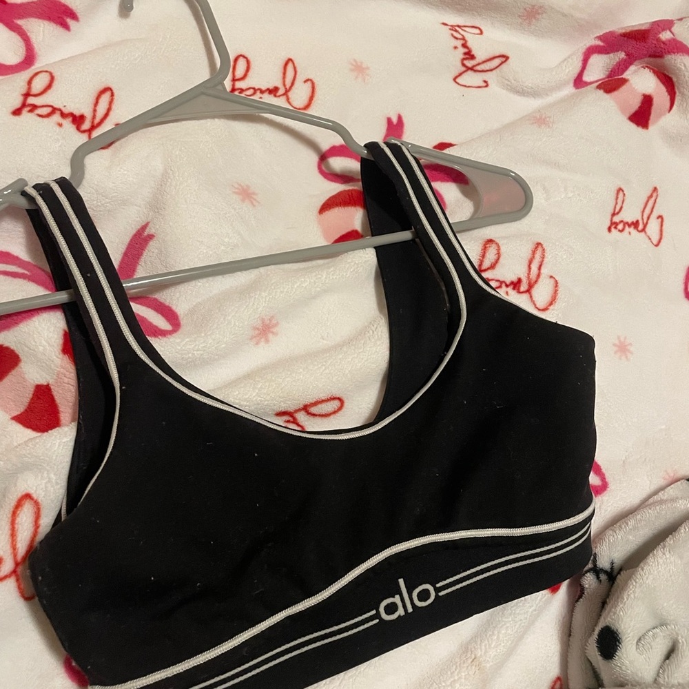 ALO Yoga Black and White Sports Bra